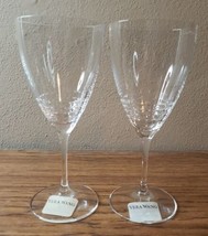 2 Vera Wang Wedgwood Vera Lace Bouquet Iced Beverage Glasses 8&quot; - £55.94 GBP