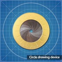 Drawing Ruler Tool Flexible Circle Measuring Rotatable Drawing Circular Com - £26.33 GBP