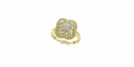 1.00 Karat Runde Künstlicher Diamant 14k Gelb Vergoldet Ehering Verlobungsring - £115.70 GBP