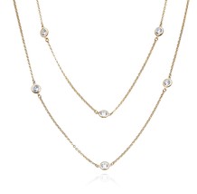 Authentic CRISLU DBY Long Necklace (36") in Rose Gold - £80.04 GBP
