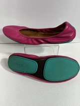 TIEKS by Gavrieli Fuchsia Pink Leather Ballet Flats Shoes Size 8 Great C... - $90.25