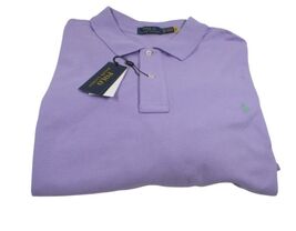 POLO RALPH LAUREN 3XL 4XL BIG &amp; TALL  COTTON MESH PURPLE LAVENDAR POLO S... - $62.90