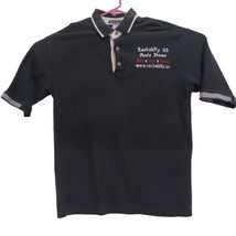 Vintage Rockabilly US Music Shows 3 Button Short Sleeve Polo Shirt Size L Rare - £78.33 GBP