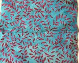 Hoffman Fabrics  Batik Red Turquoise Leaf Print 1/8 Yard - £12.68 GBP