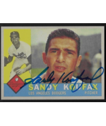 Sandy Koufax autograph signed 1960 Topps RP card #343 Dodgers - £79.69 GBP