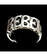 Sterling silver Letter ring Rebel one word bold letters high polished 92... - $68.08 CAD