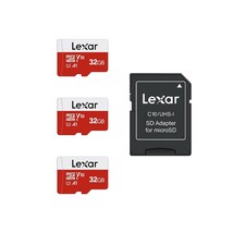 Lexar 32GB Micro SD Card 3 Pack, microSDHC UHS-I Flash Memory Card with Adapter  - $30.99