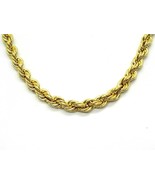 6.5mm Wide Rope Chain Necklace 14k Gold 30.75" Long 36.3 Grams - $4,545.00