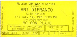 Vintage Ani DiFranco Hayden Ticket Stub July 14 1995 Molson Place Toronto - $34.63