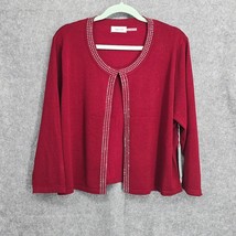 Vogue Club Open Cardigan Blazer Woman Plus Size 2X Sundried Tomato Red R... - £24.39 GBP