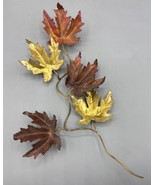 Vtg Metal Maple Leaf Wall Art Decor Gold Copper Brass Fall - $331.37 MXN