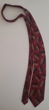 Vintage Burdines Dark Red Silk Tie - £12.56 GBP