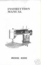 Morse 4500 Sewing Machine Manual Instruction Book Hard Copy - $12.99