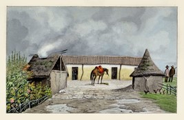 Watercolor, A House in Boyaca, General Headquarters, Province of Tunja Colombia, - £83.15 GBP