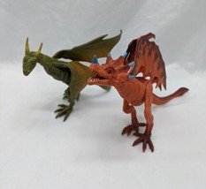 Lot Of (2) Red Green Dragon With No Arms Toys 8&quot; - £28.48 GBP