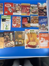 Vintage Lot of 16 Cookbook Booklet Pamphlets Promo Recipes 1950s-1990&#39;s - £14.67 GBP