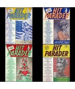 Hit Parader Lyric Magazines Lot of 4 1943-50 Betty Grable Janet Blair Wa... - £11.97 GBP