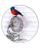 Bird Vinyl Player Vintage : Gift Coaster Cute Decor Ecology Nature Aviary - $4.99