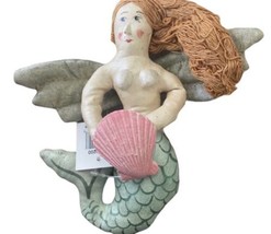 Gallarie II Fabric and Resin Plush Mermaid Clam Shell 8 inch Christmas O... - $13.18