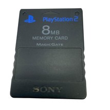 Official SONY PlayStation 2 Memory Card 8MB PS2 OEM Clear Smoke Grey Rare - $8.91