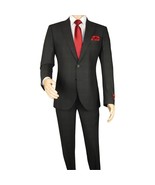Men Suit BERLUSCONI Turkey Italian Wool 180&#39;s Single Breasted 623-01 Bla... - $5,616.28 MXN