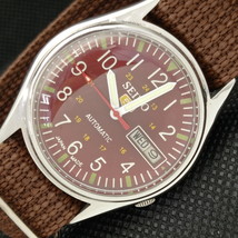 Vintage Seiko 5 Automatic 7009A Japan Mens DAY/DATE Brown Watch 621c-a415323 - £30.33 GBP