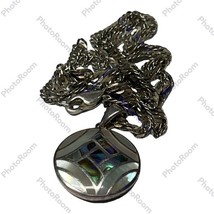 Abalone Sea Pearl Shell Pendant Silver Necklace - $55.00