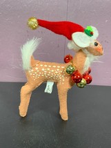 ANNALEE REINDEER SPOTTED FAWN ORNAMENT WREATH &amp; HAT 6&quot; 2008 - £7.75 GBP