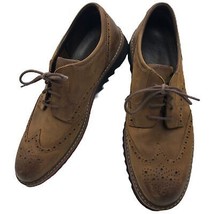Johnston &amp; Murphy Men&#39;s Brown Wingtip Oxfords Shoes Rugged Soles Size 12M  - £35.82 GBP