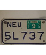 Nev Blue and White 1990s Motorcycle License Plate 5L737 - $27.35 CAD