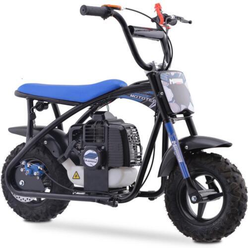 MotoTec Bandit 52cc Gas Mini Bike 2-Stroke Kids Blue Ride - $349.00