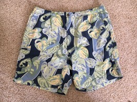 TOMMY BAHAMA Men&#39;s Nylon Large Floral Swim Shorts/Trunks. Great condition. - £18.86 GBP