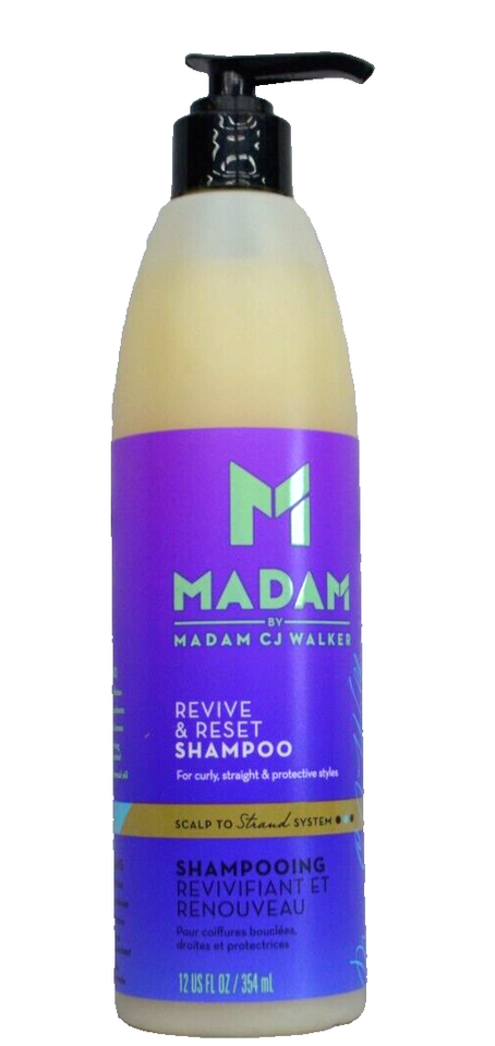 Madam by Madam C.J. Walker REVIVE & RESET Sulfate Free Shampoo ~ 12fl oz ~ New