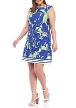 New Julian Taylor Blue Green Career Shift Dress Size 14 W Women $98 - $59.88