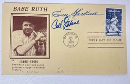 Ewell Blackwell &amp; Carl Erskine Signed Autographed Babe Ruth Vintage First Day Co - £31.46 GBP