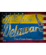 Hello From Delaware Novelty Metal Postcard - £12.74 GBP