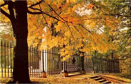 Vintage Postcard Monticello Tomb of Thomas Jefferson Fall Leaves Charlot... - £2.33 GBP