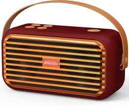 Greadio Vintage Speaker: Retro Bluetooth Speaker With Dual, And Home (Red). - £23.94 GBP