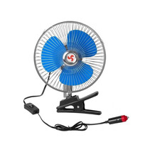 Portable Car Truck SUV Oscillating Fan 12V With Clip and ON/OFF Switch - £25.38 GBP