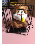 Vintage “Monkey In A Cage” Coin Bank ~ With Lock &amp; Key AND BOX Ships N 2... - $83.21