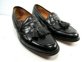 Johnston &amp; Murphy Black Kilted Tassel Loafers Size US 10.5 Narrow Mens  Shoes - £22.84 GBP