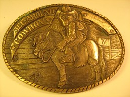 Solid Brass Belt Buckle ALL-AROUND Cowboy Award Design [Y69B3d] - £47.81 GBP