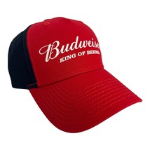 NEW BUDWEISER BEER PARTY CAP HAT BLUE RED ADULT SIZE ONE SIZE CURVED BILL - £14.12 GBP