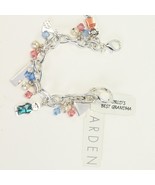 Arden Bracelet World&#39;s Best Grandma 7&quot; Charms Boy Girl Heart Birth Stones - $13.73 CAD