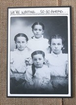 Vintage 1997 Attic Salt Funny Birthday Greeting Card Black And White Photo Girls - £2.83 GBP