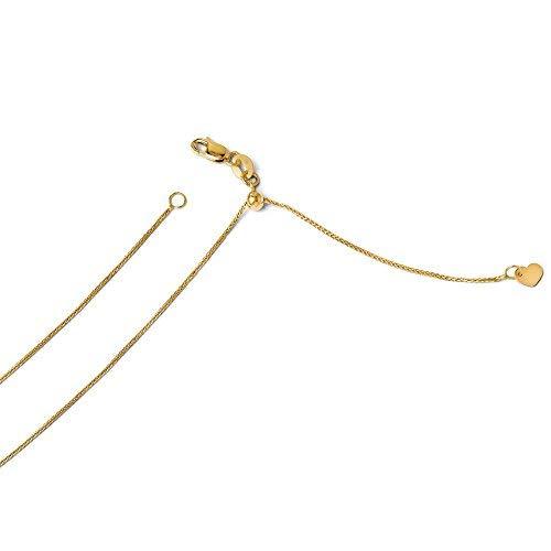 14k Adjustable .85mm Wheat Chain