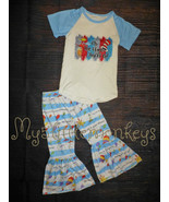 NEW Dr Seuss Oh the Places You&#39;ll Go&#39; Bell Bottoms Girls Boutique School... - $5.99+