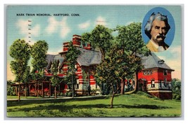 Mark Twain Memorial Hartford Connecticut CT Linen Postcard U29 - £2.25 GBP