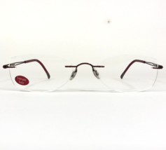 Silhouette Eyeglasses Frames 4301 40 6059 Burgundy Red Rimless 53-19-140 - £208.21 GBP