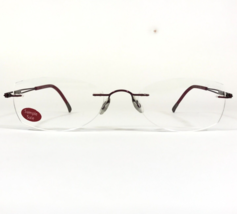 Silhouette Eyeglasses Frames 4301 40 6059 Burgundy Red Rimless 53-19-140 - £205.23 GBP